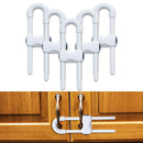 Chengcan U-shaped cabinet locks provide effective baby proofing - easy to install on furniture kitchen oven cabinet drawers without tools (A - White 6 pieces (1 pack))