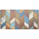 J&V TEXTILES Anti Fatigue Kitchen Mat for Floor Embossed Themed Cushioned Kitchen Runner Rug Mat Non Slip Easy Wipe Clean 1/2 Inch Thick (20x39 inches Rustic Chevron)
